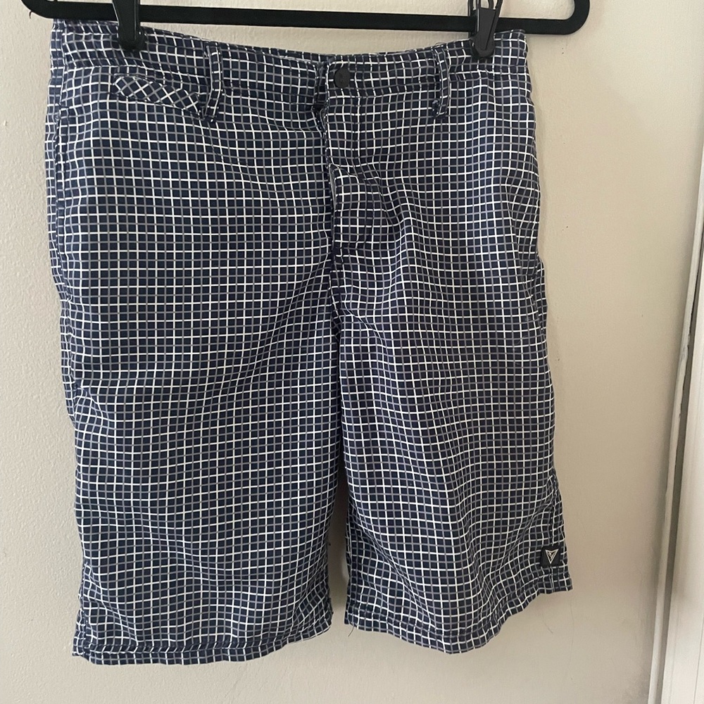 Univibe Blue and White Flat Front Shorts Sz 14